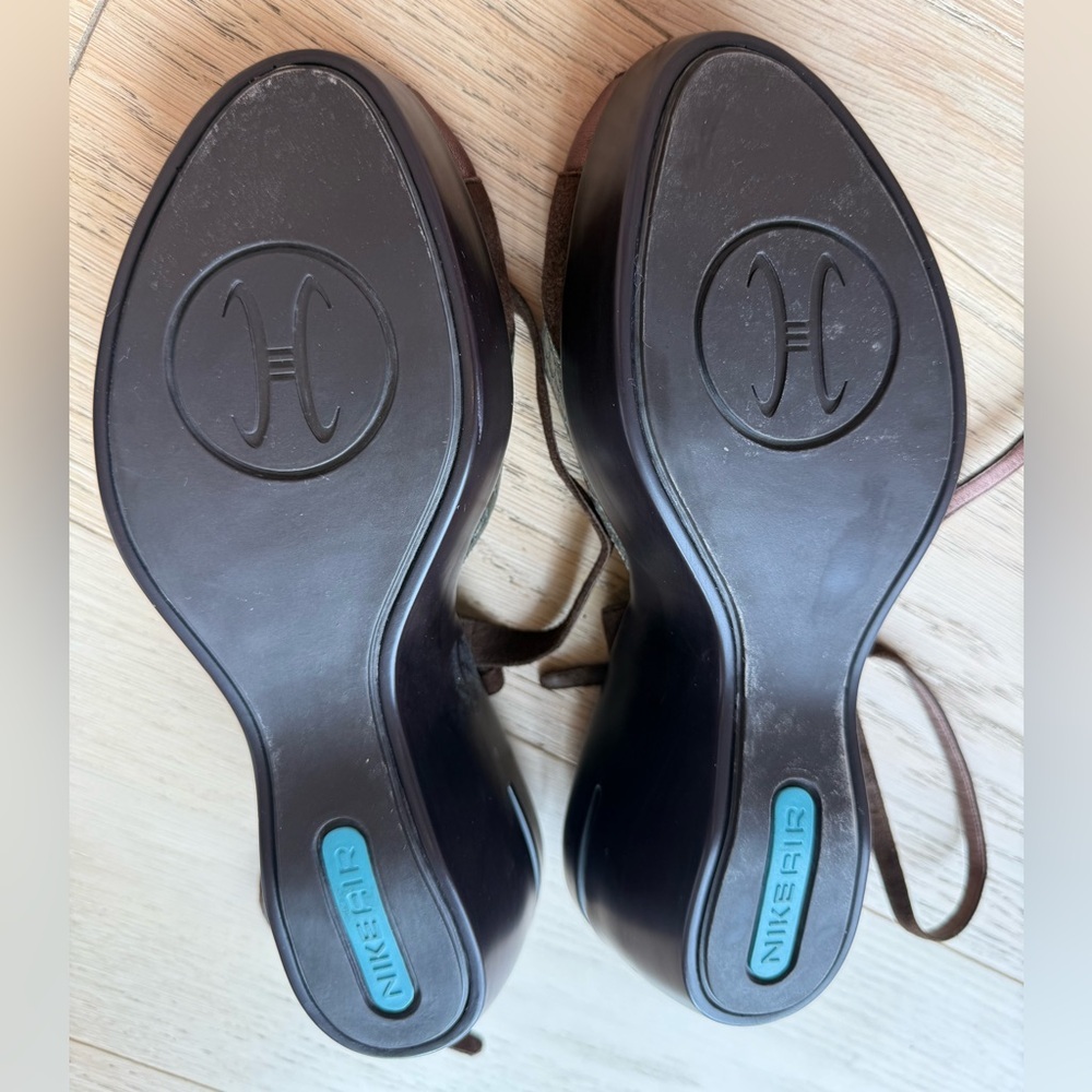 Cole Haan x Nike Air Wedge Sandals 🤎 $160 Retail | Vintage Luxe Leather | 9.5 - Picture 5 of 5